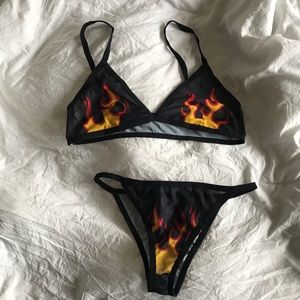 Fire Mesh bra and panty set